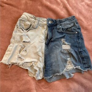 Two Toned high waisted shorts